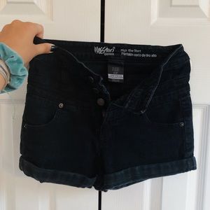 Black Jean Shorts